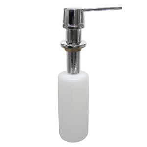 Complete Liquid Soap Dispenser Chrome Plated Exposed Trim, Long Nozzle, Clog Free Pump Tube,Plastic 