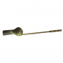 Economy Tank Lever Brass Plated Arm With Plastic Spud, Polished Brass Finish Handle
