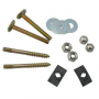 Toilet Bolts and Screws Brass Plated 1/4 Inch X 2-1/4 Inch With Nuts And Washers