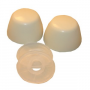 Almond Oval Toilet Bolt Cap, Covers Unsightly Toilet Mounting Bolts,Universal