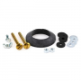 Toilet Tank To Bowl Bolt Kit & Gasket, Includes [2] Each Bolts, Washers, Rubber Washers, Hex & Wing 