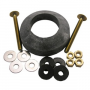 Toilet Tank To Bowl Bolt Kit & Gasket, Includes [2] Each Bolts, Washers, Hex & Wing Nuts,(All Brass 
