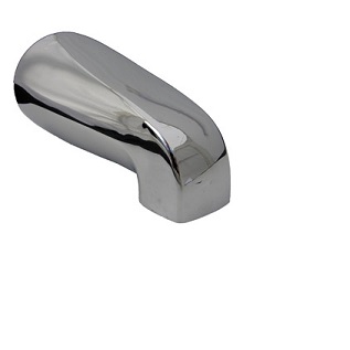 Chrome Bathtub Tub Spout, For 5/8 Inch O.D. Copper Tube Outlet, Slip-Fit