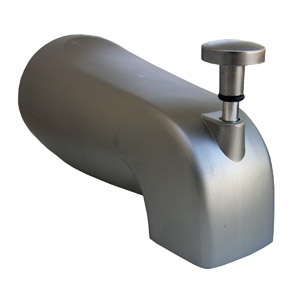Bathtub Diverter Spout, 4 in 1 Style, Fit-All Front Mount, Rear Mount, 1/2 Inch Or 3/4 Inch Male Iro