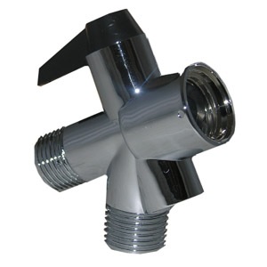 Personal Shower Diverter, 1/2 Inch Female Pipe Threads, Inlet With Two 1/2 Inch male Pipe Threads Ou