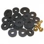 Washer Assortment, Flat Washers, Assorted Sizes, With Brass Screws