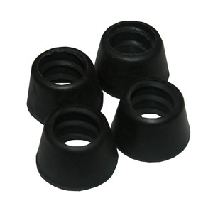4 Pack, 1/2 Inch od Rubber Cone Washers, Threaded Style, Used For Connecting Old Style Metal Supply 