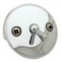 Bathtub Drain Overflow Face Plate With Trip Lever, Includes Screws, Chrome