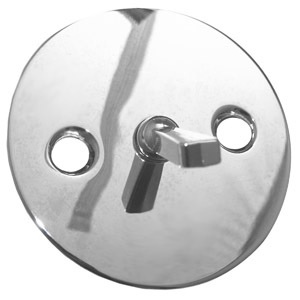 Oversized Bathtub Drain Overflow Face Plate With Trip Lever, Includes Screws, Chrome Plated Finish