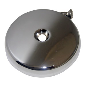 Chrome Bathtub Drain Waste & Overflow Face Plate, One Hole, Universal Fit, Includes 1 Screw