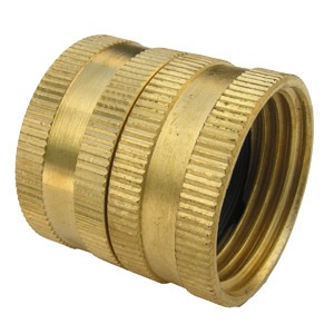 3/4 FEMALE GARDEN HOSE THREAD X 3/4 FEMALE GARDEN HOSE THREAD SWIVEL BRASS ADAPTER