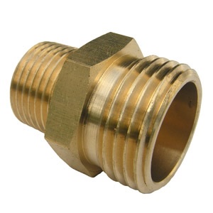 3/4 MALE GARDEN HOSE THREAD X 1/2 MALE PIPE THREAD BRASS ADAPTER