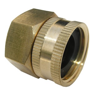 3/4 FEMALE GARDEN HOSE THREAD X 3/4 FEMALE PIPE THREAD SWIVEL BRASS ADAPTER