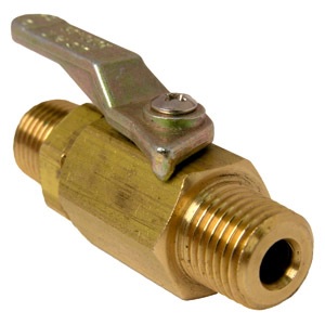 1/4 MALE PIPE THREAD X 1/4 MALE PIPE THREAD BRASS BALL VALVE