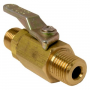 1/4 MALE PIPE THREAD X 1/4 MALE PIPE THREAD BRASS BALL VALVE