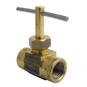 1/4 FEMALE PIPE THREAD X 1/4 FEMALE PIPE THREAD STRAIGHT BRASS NEEDLE VALVE