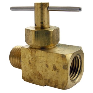 1/4 FEMALE PIPE THREAD X 1/4 MALE PIPE THREAD STRAIGHT BRASS NEEDLE VALVE