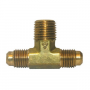 1/4 FLARE X 1/4 FLARE X 1/4 MALE PIPE THREAD BRASS TEE