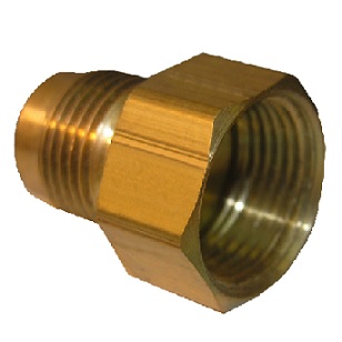 1/2 FLARE X 3/4 FEMALE PIPE THREAD BRASS ADAPTER