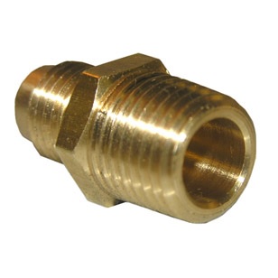 1/4 FLARE X 1/8 MALE PIPE THREAD BRASS ADAPTER