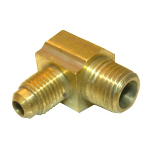 1/4 FLARE X 1/4 MALE PIPE THREAD BRASS ELL