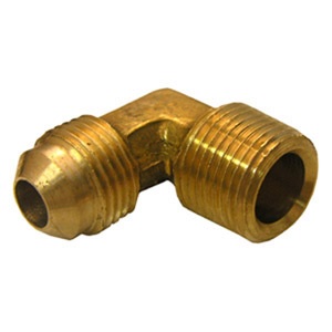 1/2 FLARE X 3/8 MALE PIPE THREAD BRASS ELL