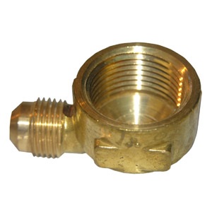 3/8 FLARE X 1/2 FEMALE PIPE THREAD BRASS ELL
