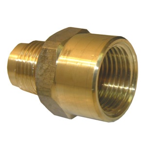 5/8 FEMALE FLARE X 1/2 MALE FLARE BRASS ADAPTER