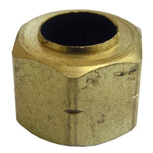 1/4 BRASS COMPRESSION NUT WITH CAPTIVE SLEEVE