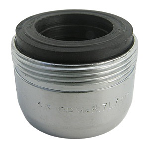 Aerator, Chrome, 1.5 GPM, Dual Thread, 55/64 Inch x27 Female x 15/16 Male
