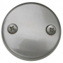 Bath Tub, 2 Hole,Overflow Plate,With Screws,Satin Nickel