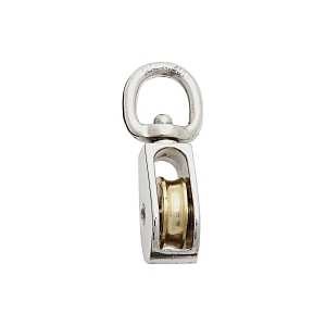 National Hardware N223-370 Pulley, Single Swivel, 1/4 in Rope, 40 lb Working Load, 1 in Sheave, Nick