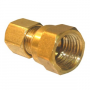 1/4 COMPRESSION X 1/4 FEMALE PIPE THREAD BRASS ADAPTER