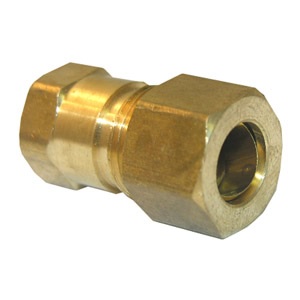 3/8 COMPRESSION X 1/8 FEMALE PIPE THREAD BRASS ADAPTER