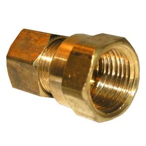 3/8 COMPRESSION X 3/8 FEMALE PIPE THREAD BRASS ADAPTER