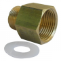 3/8 COMPRESSION X 1/2 FINE THREAD FLARE BRASS ADAPTER
