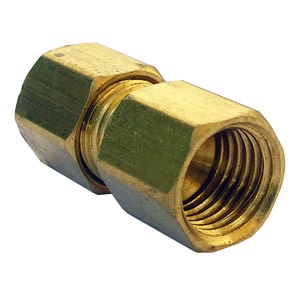 1/4 FEMALE FLARE X 1/4 COMPRESSION BRASS ADAPTER
