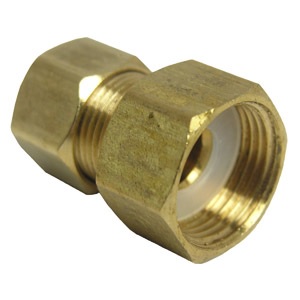 1/2 FEMALE COMPRESSION X 3/8 MALE COMPRESSION BRASS ADAPTER