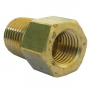 1/4 FEMALE FLARE X 1/8 MALE PIPE THREAD BRASS ADAPTER