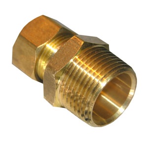 3/4 COMPRESSION X 1/2 MALE PIPE THREAD BRASS ADAPTER