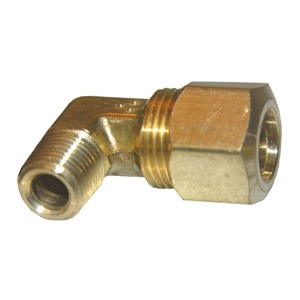3/8 COMPRESSION X 1/8 MALE PIPE THREAD BRASS ELL