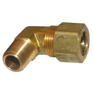 1/2 COMPRESSION X 1/4 MALE PIPE THREAD BRASS ELL