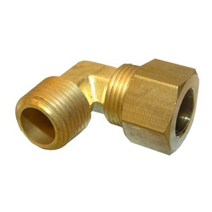 	1/2 COMPRESSION X 3/8 MALE PIPE THREAD BRASS ELL