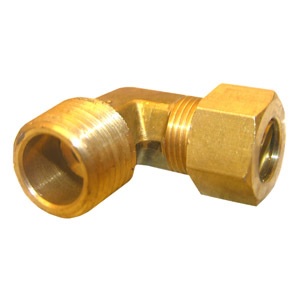 1/2 COMPRESSION X 1/2 MALE PIPE THREAD BRASS ELL