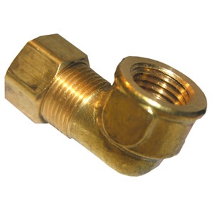 3/8 COMPRESSION X 1/4 FEMALE PIPE THREAD BRASS ELL