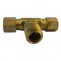 	1/4 COMPRESSION X 1/4 COMPRESSION X 1/8 MALE PIPE THREAD BRASS TEE