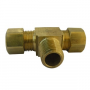 3/8 COMPRESSION X 3/8 COMPRESSION X 1/4 MALE PIPE THREAD BRASS TEE