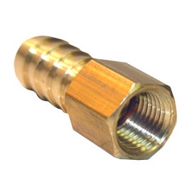 	3/8 FEMALE PIPE THREAD X 5/16 BRASS HOSE BARB ADAPTER
