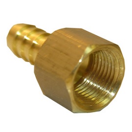 	3/8 FEMALE PIPE THREAD X 3/8 BRASS HOSE BARB ADAPTER