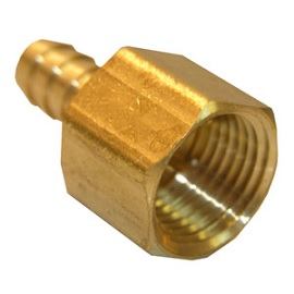 3/8 FEMALE PIPE THREAD X 1/2 BRASS HOSE BARB ADAPTER